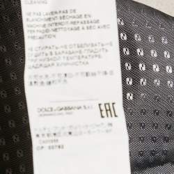 مملوكة مسبقًا Dolce & Gabbana Alta Sartoria Burgundy Jacquard Long Belted Coat S