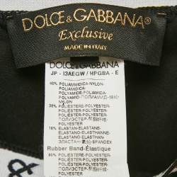 Pre Owned بنطلون دولتش أند غابانا جيرسي بطبعة ليمون وردي حصري مقاس متوسط