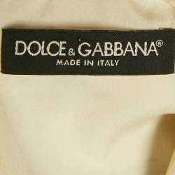 Pre Owned Dolce & Gabbana Multicolor Majolica Print Jacquard Flared Dress M