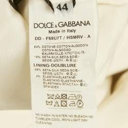 Pre Owned Dolce & Gabbana Multicolor Majolica Print Jacquard Flared Dress M