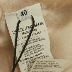 Pre Owned فستان دولتشي آند غابانا حرير شيرموز وردي بطبعة آيس كريم جيلاتو مقاس صغير - سمول