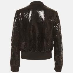 Pre Owned جاكيت بومبر ترتر أسود دولتشي أند غابانا مقاس متوسط (ميديم)