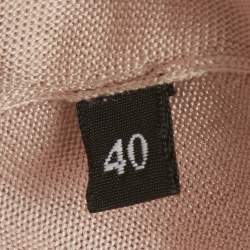 Pre Owned Dolce & Gabbana Pink Silk Knit Cardigan S