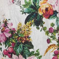 مملوكة مسبقًا تنورة دولتشي آند غابانا دانتيل جاكار زهور بيضاء مقاس صغير جداً