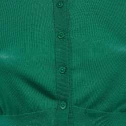 مملوكة مسبقًا Dolce & Gabbana Green Knit Crop Cardigan S
