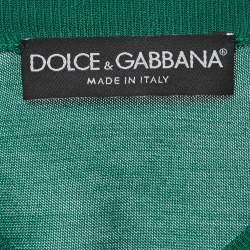 مملوكة مسبقًا Dolce & Gabbana Green Knit Crop Cardigan S
