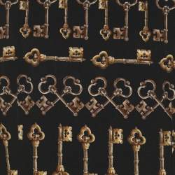 مملوكة مسبقًا Dolce & Gabbana Black Printed Crepe Long Sleeve Blouse M