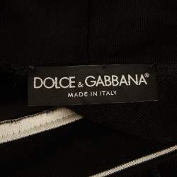 Pre Owned سترة بقلنسوة مزينة بالكريستال بألوان متعددة دولتشي أند غابانا قصيرة الأكمام سوداء مقاس صغير