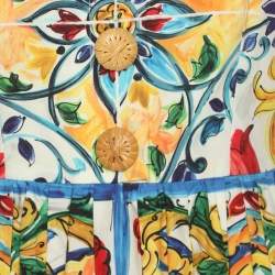 Pre Owned Dolce & Gabbana Multicolor Printed Sleeveless Dress S