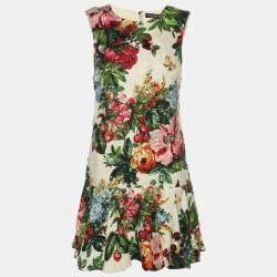 Pre Owned Dolce & Gabbana Multicolor Jacquard Embellished Dress S
