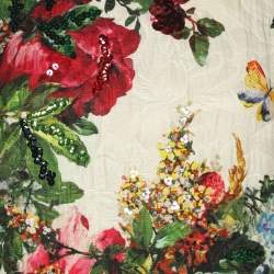 Pre Owned Dolce & Gabbana Multicolor Jacquard Embellished Dress S