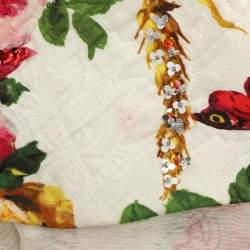 Pre Owned Dolce & Gabbana Multicolor Jacquard Embellished Dress S