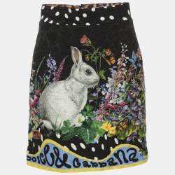 Pre Owned تنورة دولتشي أند غابانا جاكار متعدد الألوان مصغرة مقاس صغير - سمول