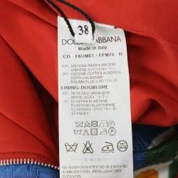 Pre Owned Dolce & Gabbana Multicolor Printed Jacquard Dress S