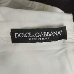 Pre Owned Dolce & Gabbana Black/White Zebra Print Cotton Set XS