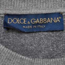 مملوكة مسبقًا سويت شيرت قطن رمادي دولتشي & غابانا DG Loves London مقاس صغير - سمول