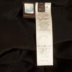 مملوكة مسبقًا Roberto Cavalli Black Silk Belted Pants L