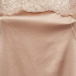 Pre Owned Dolce & Gabbana Beige Silk Lace Detail Camisole S
