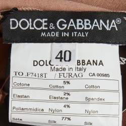 Pre Owned Dolce & Gabbana Beige Silk Lace Detail Camisole S