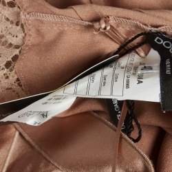 Pre Owned Dolce & Gabbana Beige Silk Lace Detail Camisole S
