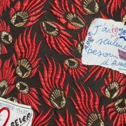 Pre Owned فستان قصير بلا أكمام جاكار أسود دولتشي أند غابانا مقاس كبير