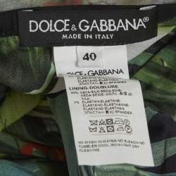 مملوكة مسبقًا Dolce & Gabbana Multicolor Jungle Print Silk One-Shoulder Ruched Dress S
