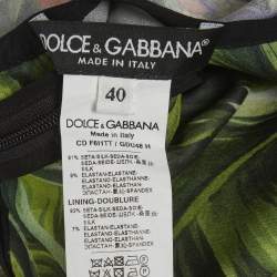 مملوكة مسبقًا Dolce & Gabbana Multicolor Jungle Print Silk One-Shoulder Ruched Dress S