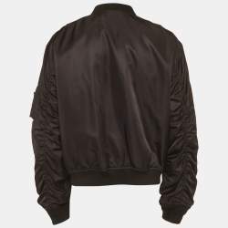 Pre Owned Dolce & Gabbana Black Floral Print Velvet Bomber Jacket XL