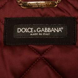Pre Owned Dolce & Gabbana Black Floral Print Velvet Bomber Jacket XL
