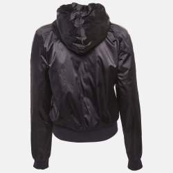 مملوكة مسبقًا Dolce & Gabbana Black Nylon Zip-Up Bomber Jacket M