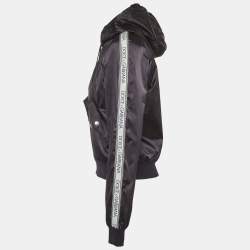 مملوكة مسبقًا Dolce & Gabbana Black Nylon Zip-Up Bomber Jacket M