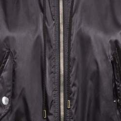 مملوكة مسبقًا Dolce & Gabbana Black Nylon Zip-Up Bomber Jacket M