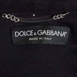 مملوكة مسبقًا Dolce & Gabbana Black Nylon Zip-Up Bomber Jacket M