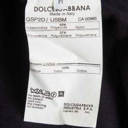 مملوكة مسبقًا Dolce & Gabbana Black Nylon Zip-Up Bomber Jacket M