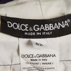 Pre Owned Dolce & Gabbana Blue Majolica Print Poplin Set M