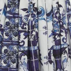 Pre Owned Dolce & Gabbana Blue Majolica Print Poplin Set M