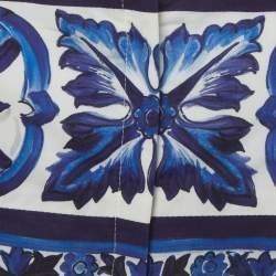 Pre Owned Dolce & Gabbana Blue Majolica Print Poplin Set M
