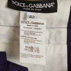Pre Owned Dolce & Gabbana Blue Majolica Print Poplin Set M