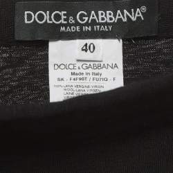 مملوكة مسبقًا Dolce & Gabbana Black Jersey Ruched Pencil Skirt S
