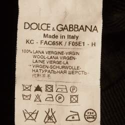 Pre Owned Dolce & Gabbana Black Lace Trim Knit Cardigan M