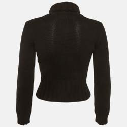 Pre Owned كنزة دولتشي أند غابانا تريكو سوداء بياقة عالية مقاس صغير