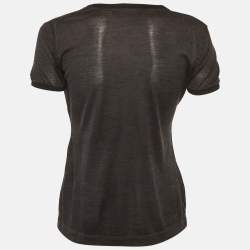 Pre Owned Dolce & Gabbana Grey Applique Jersey T-Shirt S