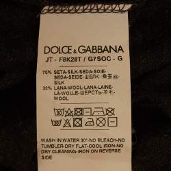 Pre Owned Dolce & Gabbana Grey Applique Jersey T-Shirt S