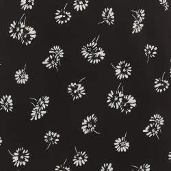 Pre Owned Dolce & Gabbana Black Floral Print Crepe Mini Dress M