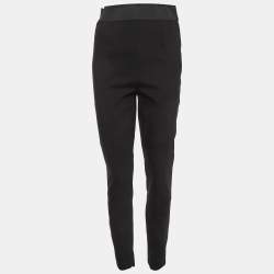Pre Owned Dolce & Gabbana Black Crepe Skinny Trousers S