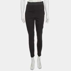 Pre Owned Dolce & Gabbana Black Crepe Skinny Trousers S