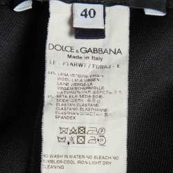 Pre Owned Dolce & Gabbana Black Crepe Skinny Trousers S