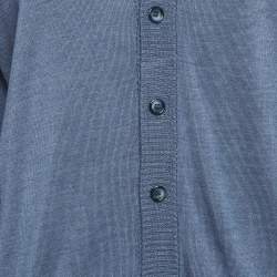 Pre Owned كاردايجان دولتشي & غابانا تريكو حرير أزرق مقاس كبير جدًا - إكسترا لارج