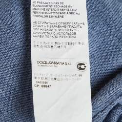 Pre Owned كاردايجان دولتشي & غابانا تريكو حرير أزرق مقاس كبير جدًا - إكسترا لارج