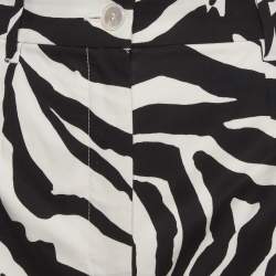 Pre Owned طقم توب قصير و شورت بطبعة حمار وحشي أحادية اللون دولتشي آند غابانا مقاس صغير